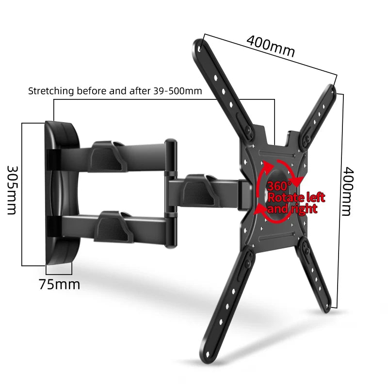 32"-58" Plasma Screen TV Wall Mount Full Motion Articulating Arms Soporte Tilt Bracket Support Wall Mount Holder Stand DY403