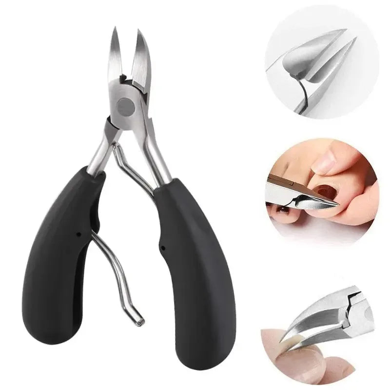 4pcs Ingrown Toenail Clipper Set for Thick Nails - Heavy-Duty Podiatrist Grade, Stainless Steel Blades with Easy Grip Handle - P