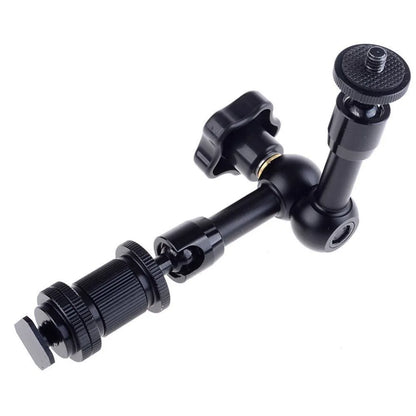 7"/18cm Articulating Magic Arm F Mounting HDMI Monitor LED Lights w/ 15mm clamp， 1/4 hot shoe and 1/4 screw adapter
