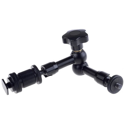 7"/18cm Articulating Magic Arm F Mounting HDMI Monitor LED Lights w/ 15mm clamp， 1/4 hot shoe and 1/4 screw adapter